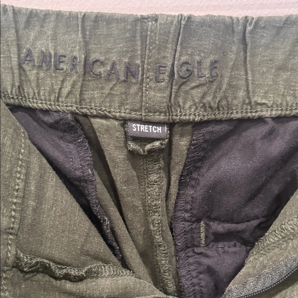 American Eagle Outfitters Olive Green Wide Leg Pant - Picture 6 of 10